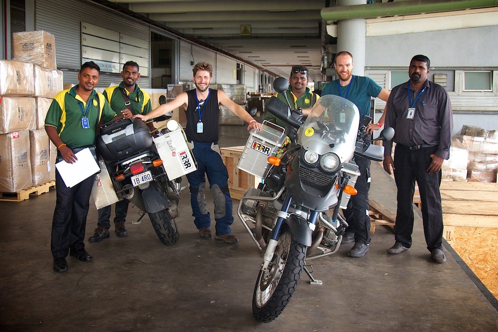We were constantly surrounded by people as we put the bikes back together