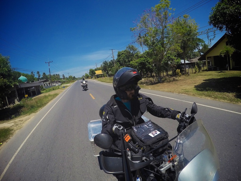 Riding the streets of Thailand, on our way to Koh Lanta