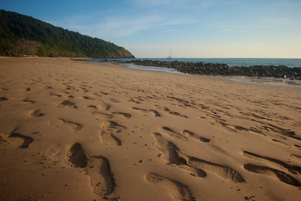 The beach we decided to park ourselves at for the night on Koh Lanta